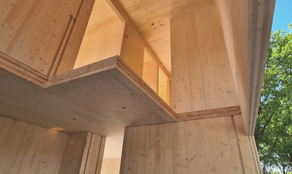 CLT casco in aanbouw